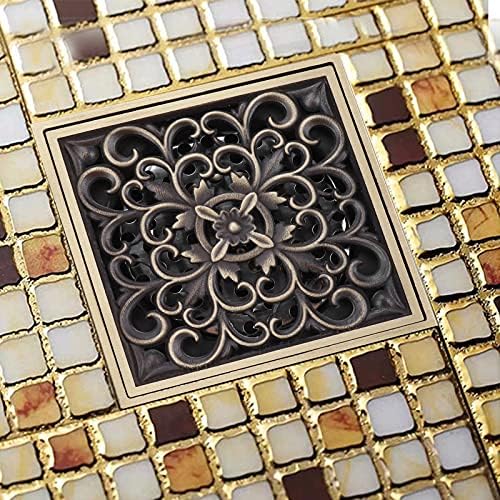 Tomotato Floor Drain 10x10cm Antique Bathroom Shower Strainer Replacement