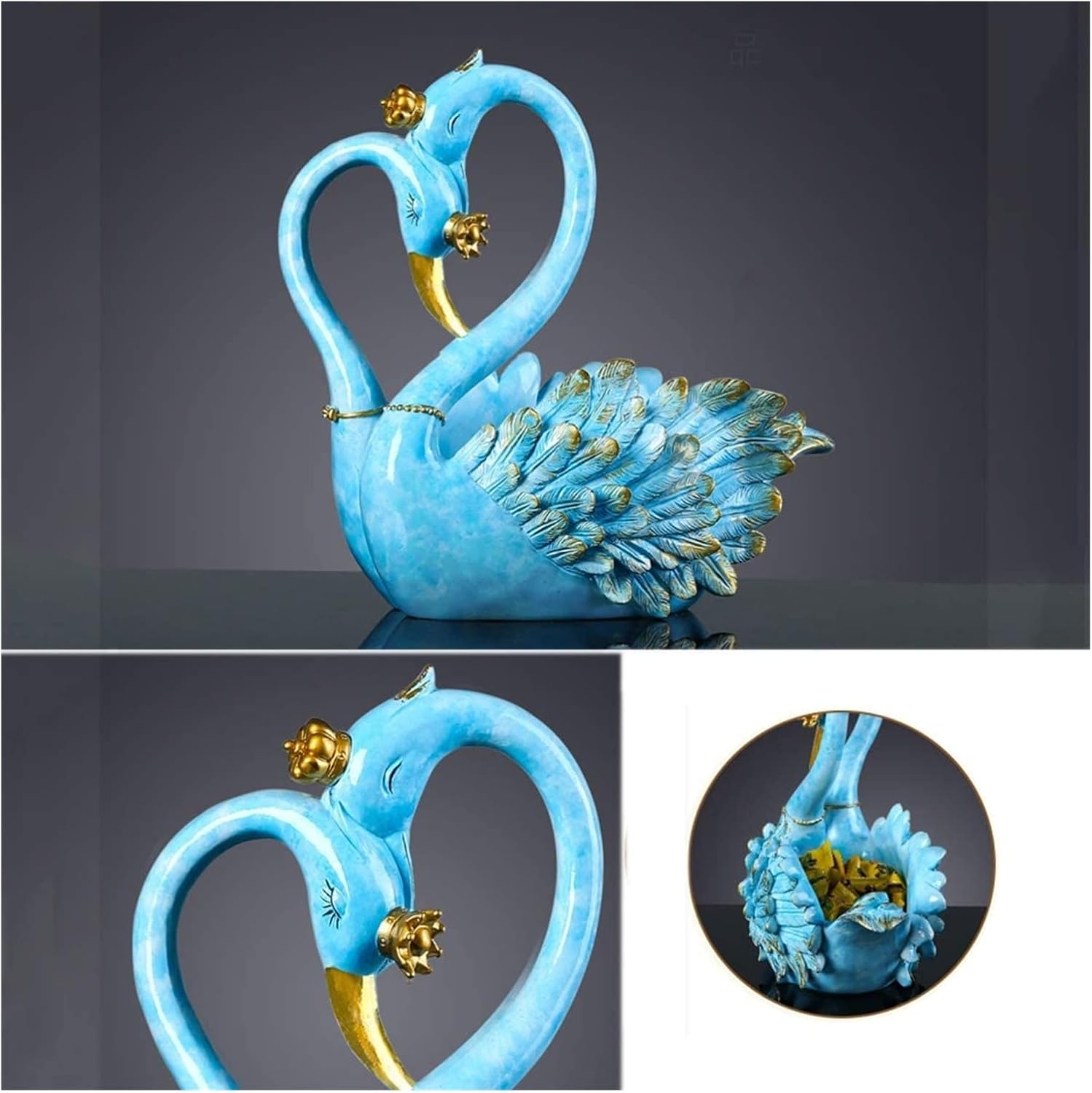 ALDEPO Swan Wine Holder Resin Countertop Decor