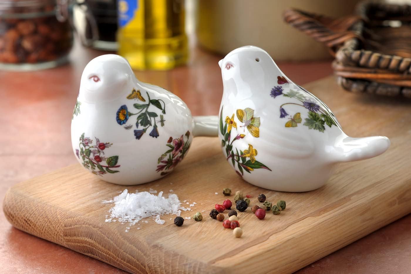 Portmeirion Botanic Garden Bird Shaped Salt Pepper Set