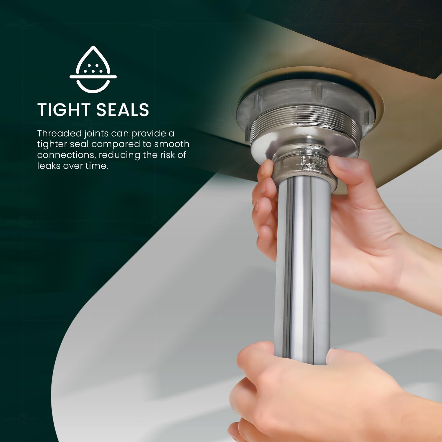 1-14 x 8 Brass Threaded Tube for Sink Drains