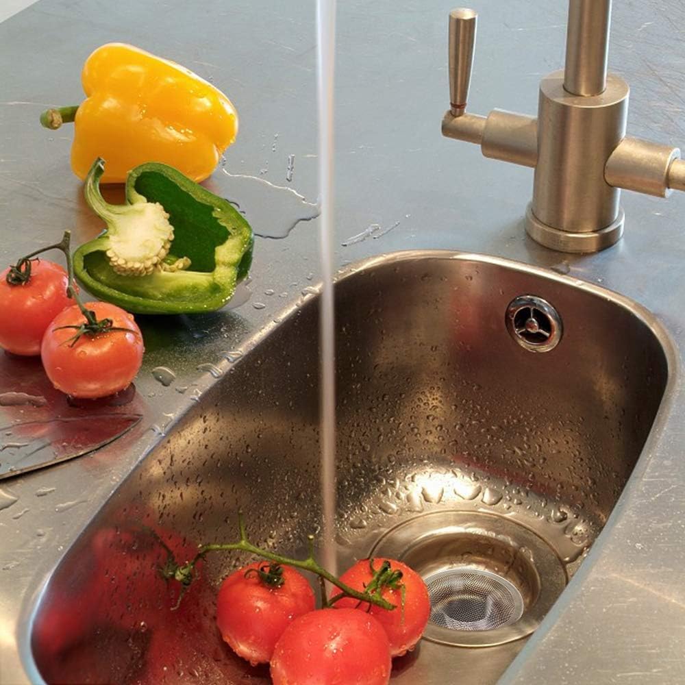 Stainless Steel Drain Hair Catcher 2 Pcs by Lechay