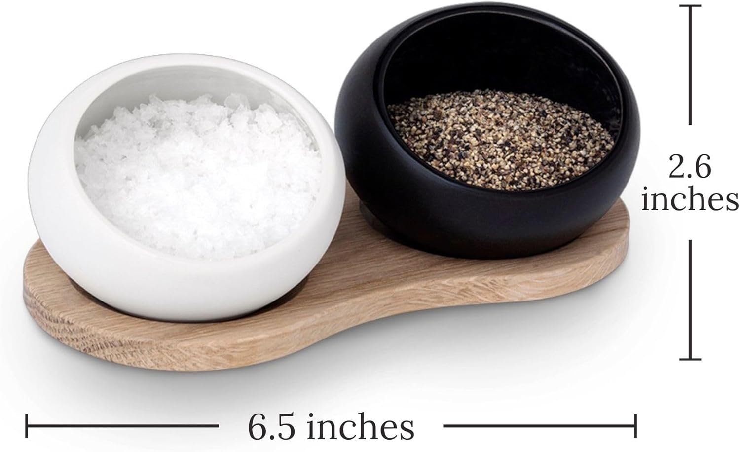 Rosendahl Salt and Pepper Cellar Set with European Oak Holder