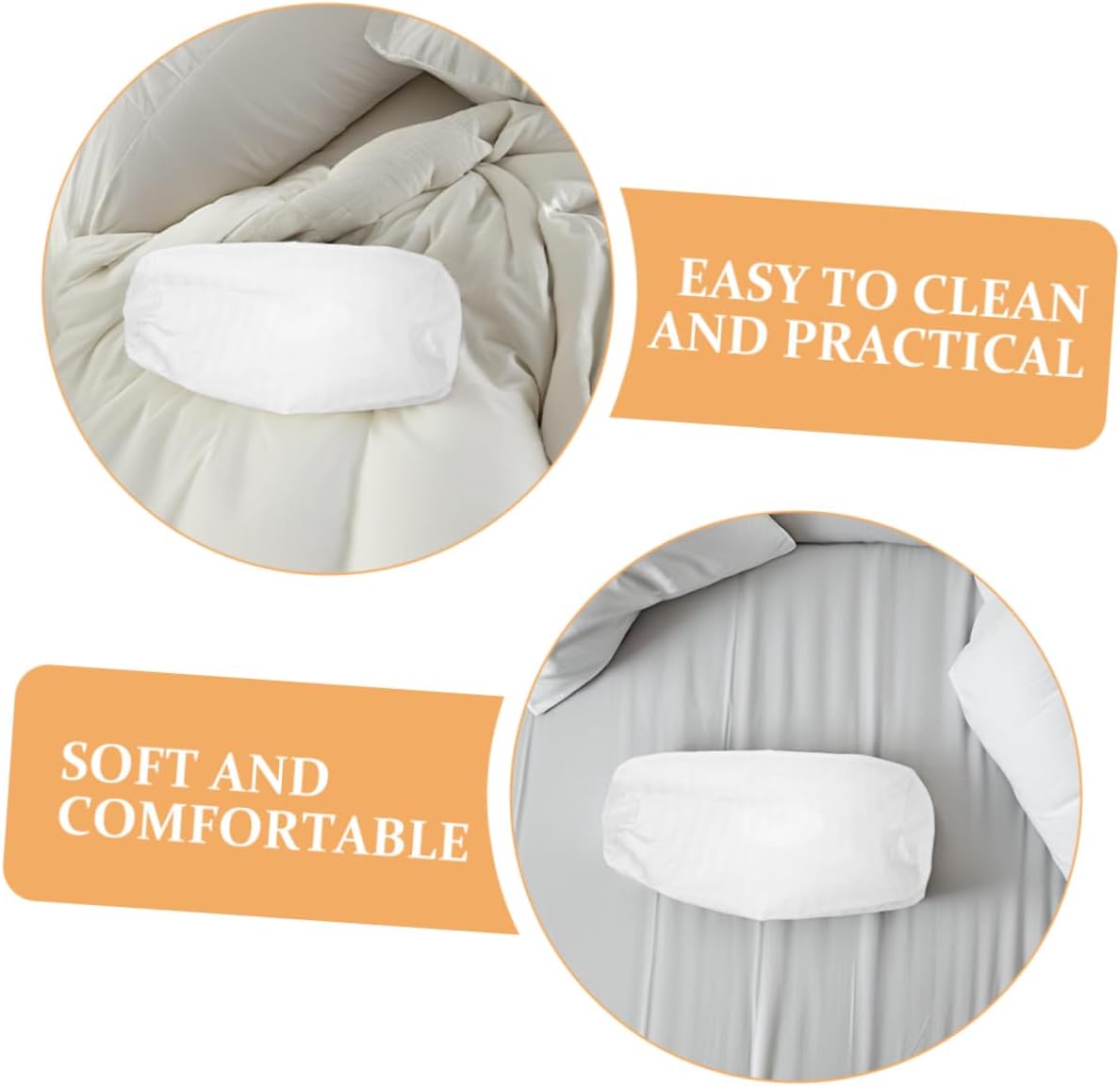 VANZACK Zippered Cylindrical Pillow Covers