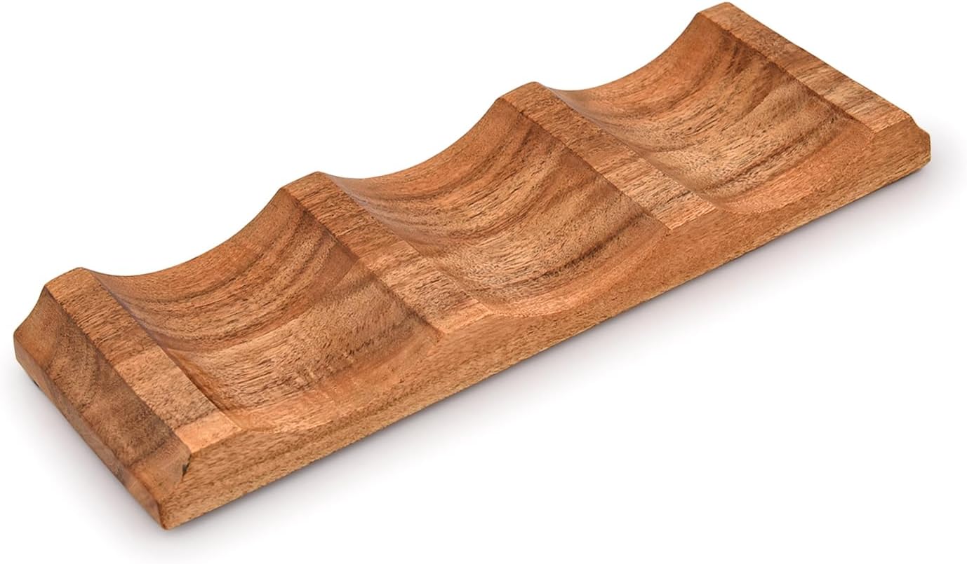 EDHAS Acacia Wood Tabletop Wine Rack 1