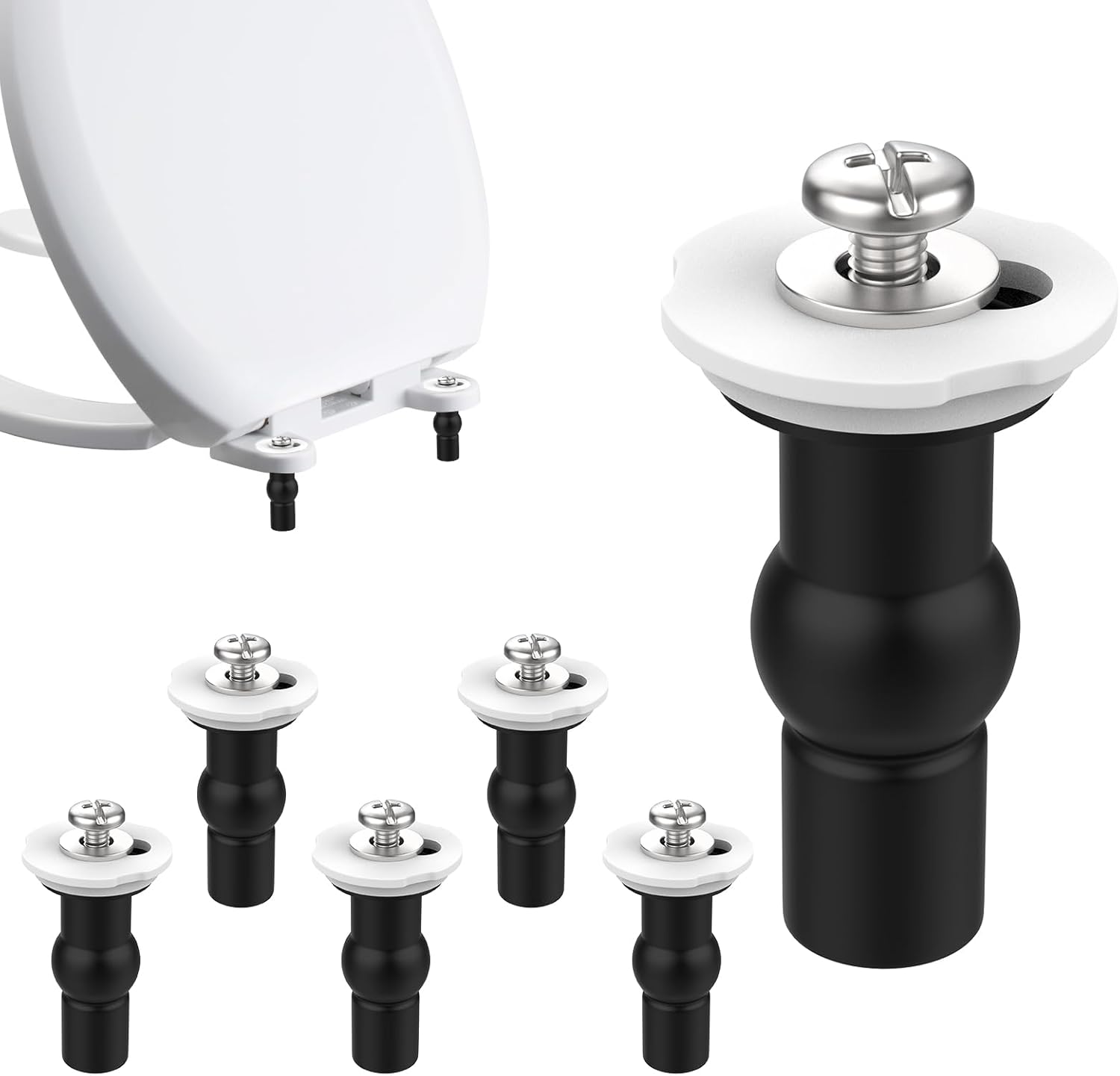SDTC Tech Toilet Seat Hinge Bolt Set 6 Pack