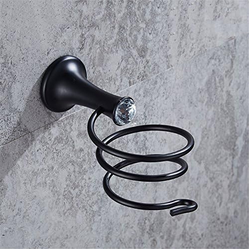 Black Alloy Crystal Bathroom Hand Dryer Holder DIY Mount