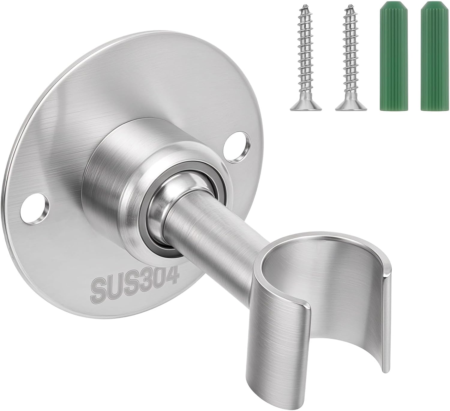 360 Degree Adjustable Stainless Steel Shower Head Holder Wall Mount