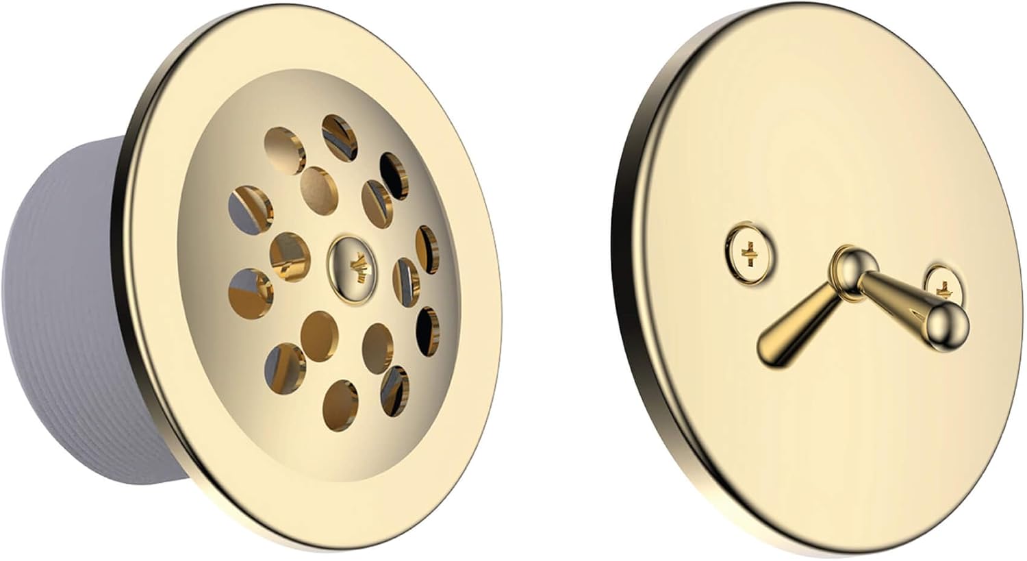 Fine Fixtures Bathtub Drain Kit - Polished Gold 20 Gauge Brass