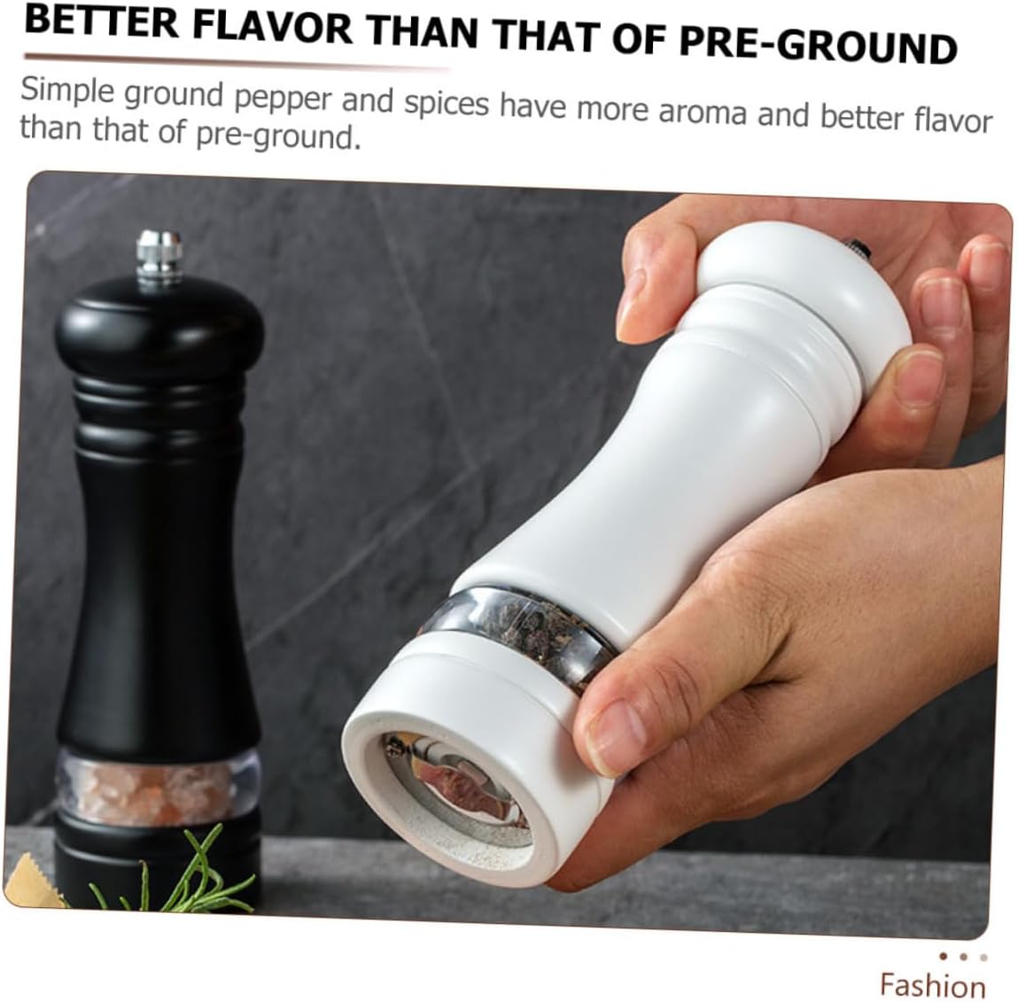 KICHOUSE Salt Pepper Shakers Set 6 Inches Wooden Refillable