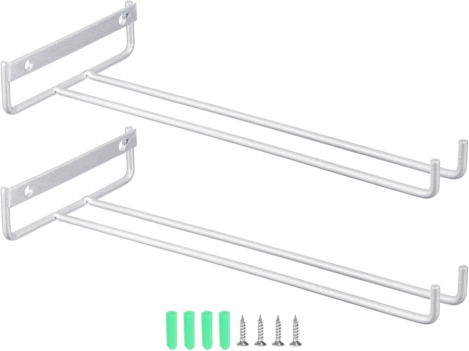 Uxcell 2Pcs Iron Wine Glass Rack - Wall Mountable