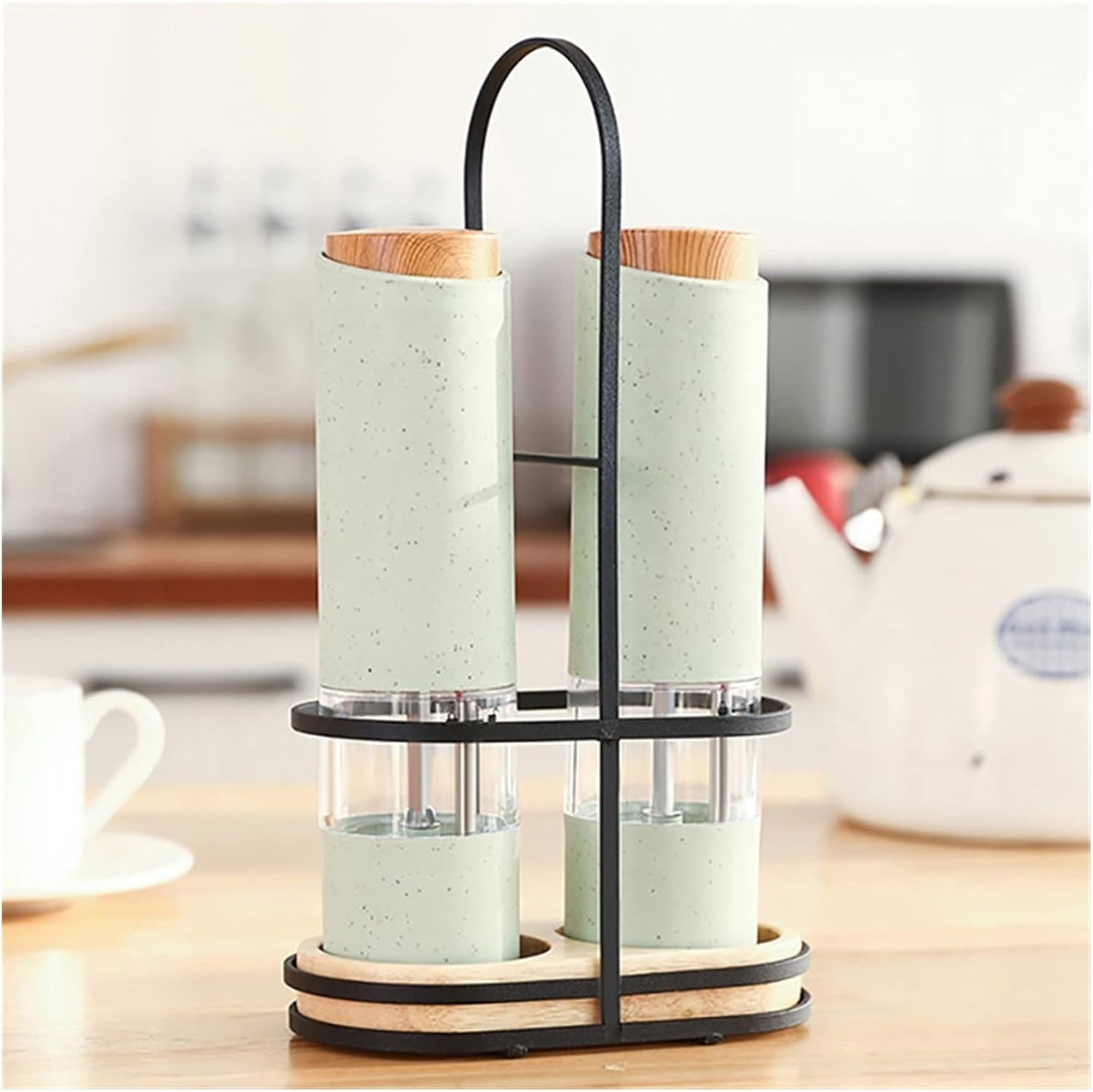 Electric Spice Grinder Set With Holder 2PCS