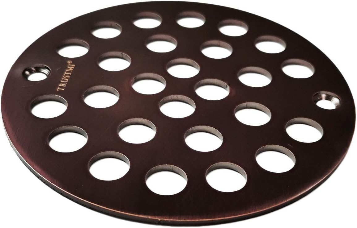 TRUSTMI 4 Inch Screw-in Shower Drain Cover Oil Rubbed Bronze