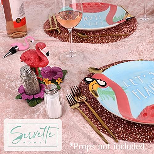 Flamingo Salt Pepper Shaker Set - Hand Painted