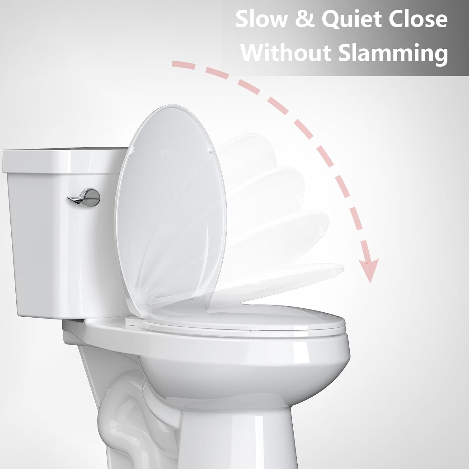 GarveeTech Elongated Toilet Seat with Slow Close and Stain-Resistant Cover