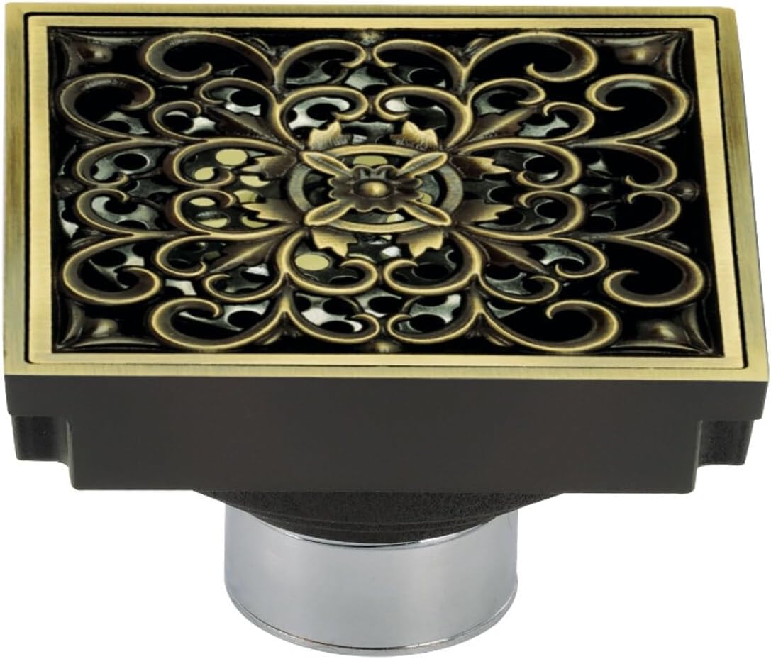 Kingston Brass Watercourse Scroll Drain Strainer 4 Square Grid