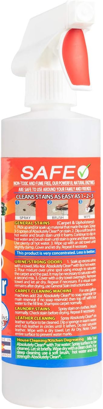 Absolutely Clean 60 Second Stain Remover - Natural Fast USA Made
