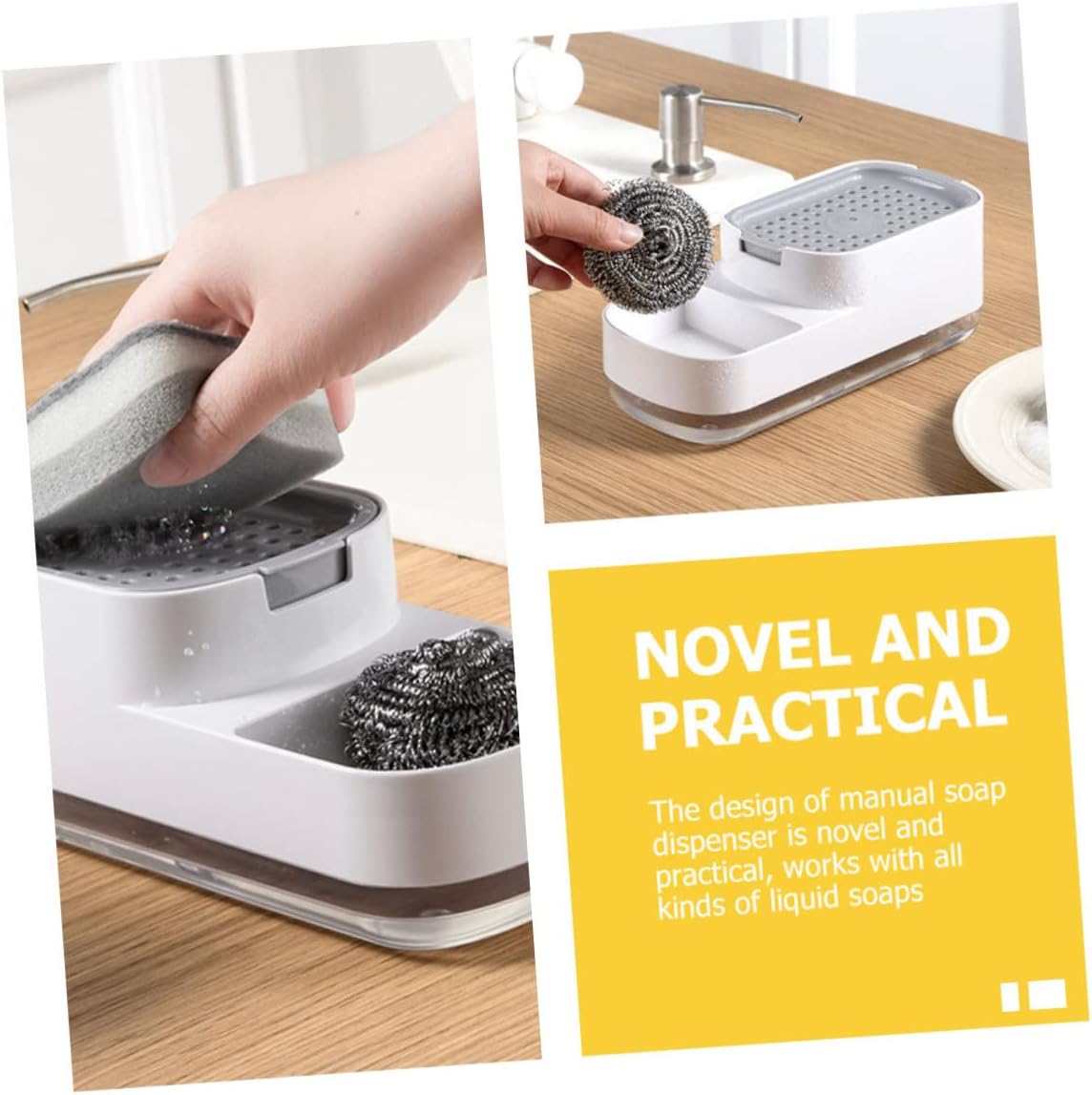 SOPOTUTU Foaming Soap Dispenser for Kitchen Dish Soap