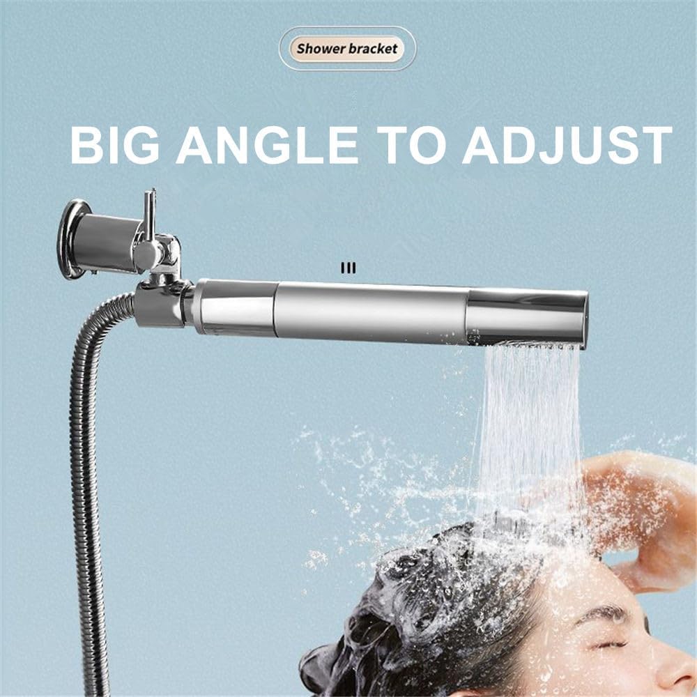 All Metal Shower Head Holder with 180 Adjustable Wand Mount