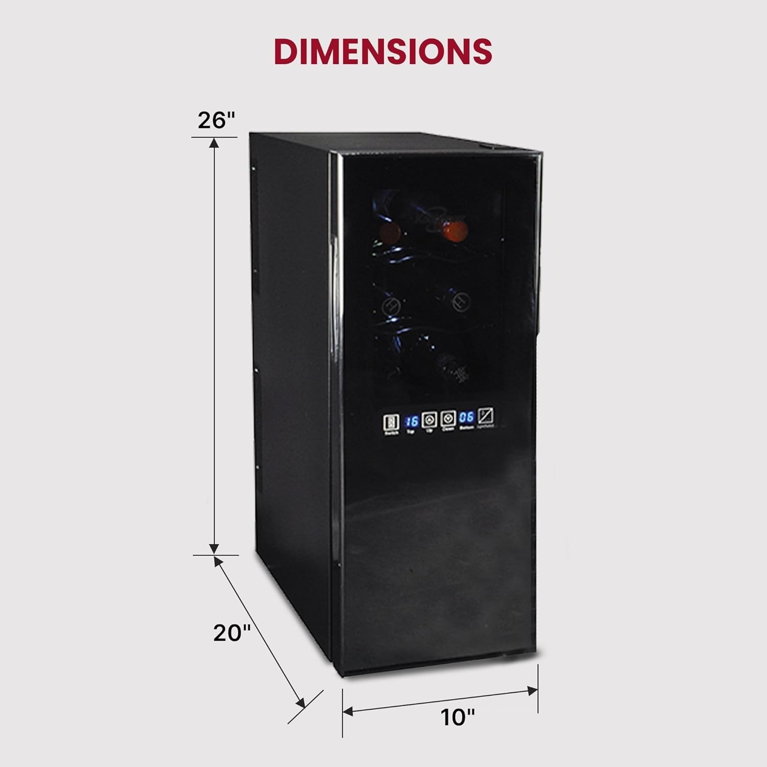 Koolatron 12 Bottle Wine Cooler Freestanding Cabinet