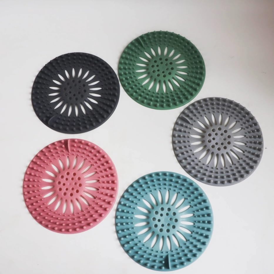 Silicone Hair Catcher 5 Pack 512 x 039 Universal Drain Cover