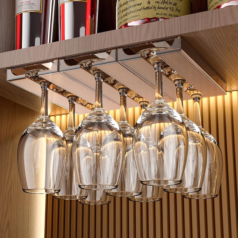 Vaisoeny 4-Pack Translucent Wine Glass Rack