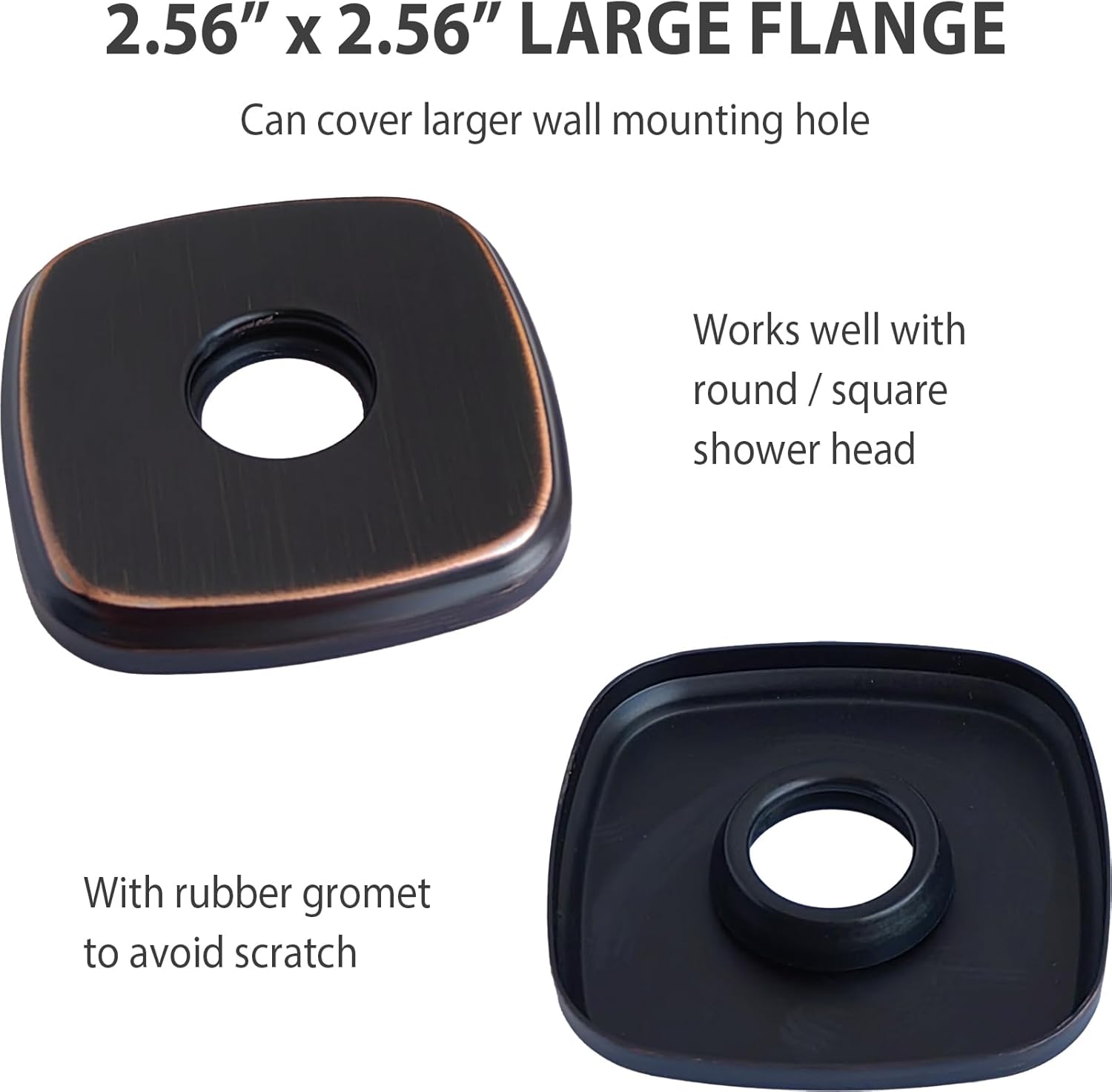 Oil Rubbed Bronze Angled Shower Arm with Flange 6 Inch 1
