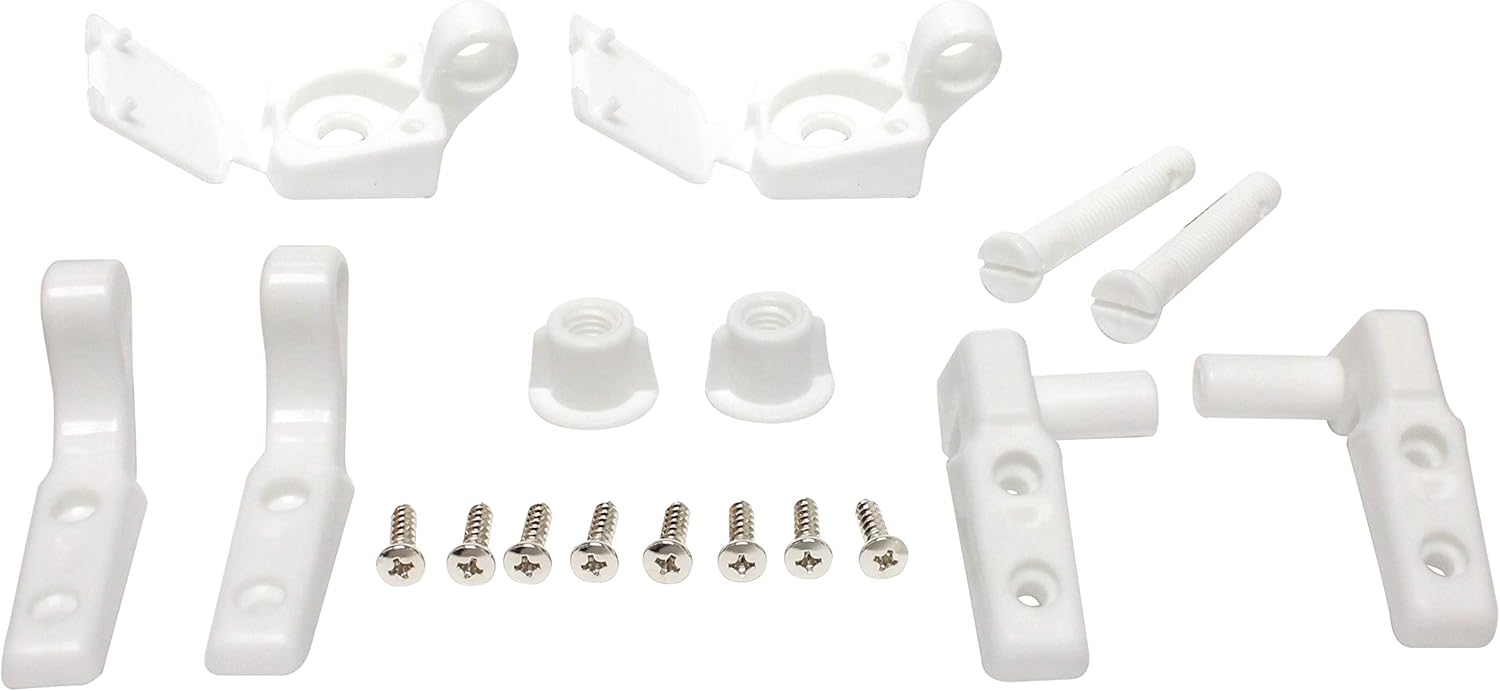 Plumb Pak PP835-34 Toilet Seat Hinge Plastic 4 x 5 White