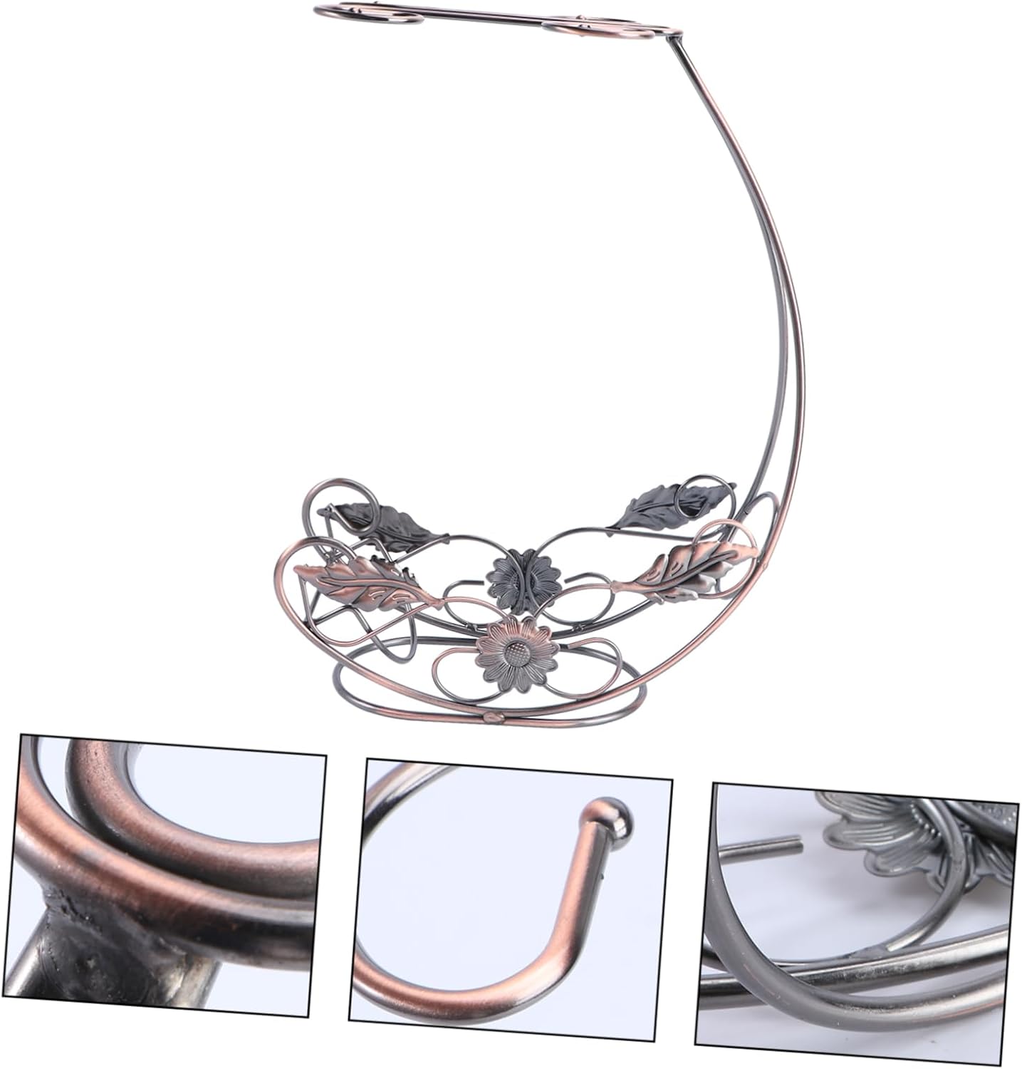 Cabilock Iron Wine Bottle Goblet Rack