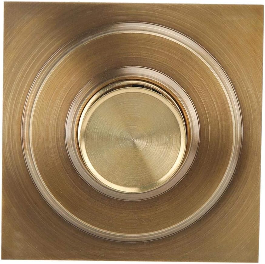 Yosoo Antique Brass Shower Floor Drain with Flower Carving