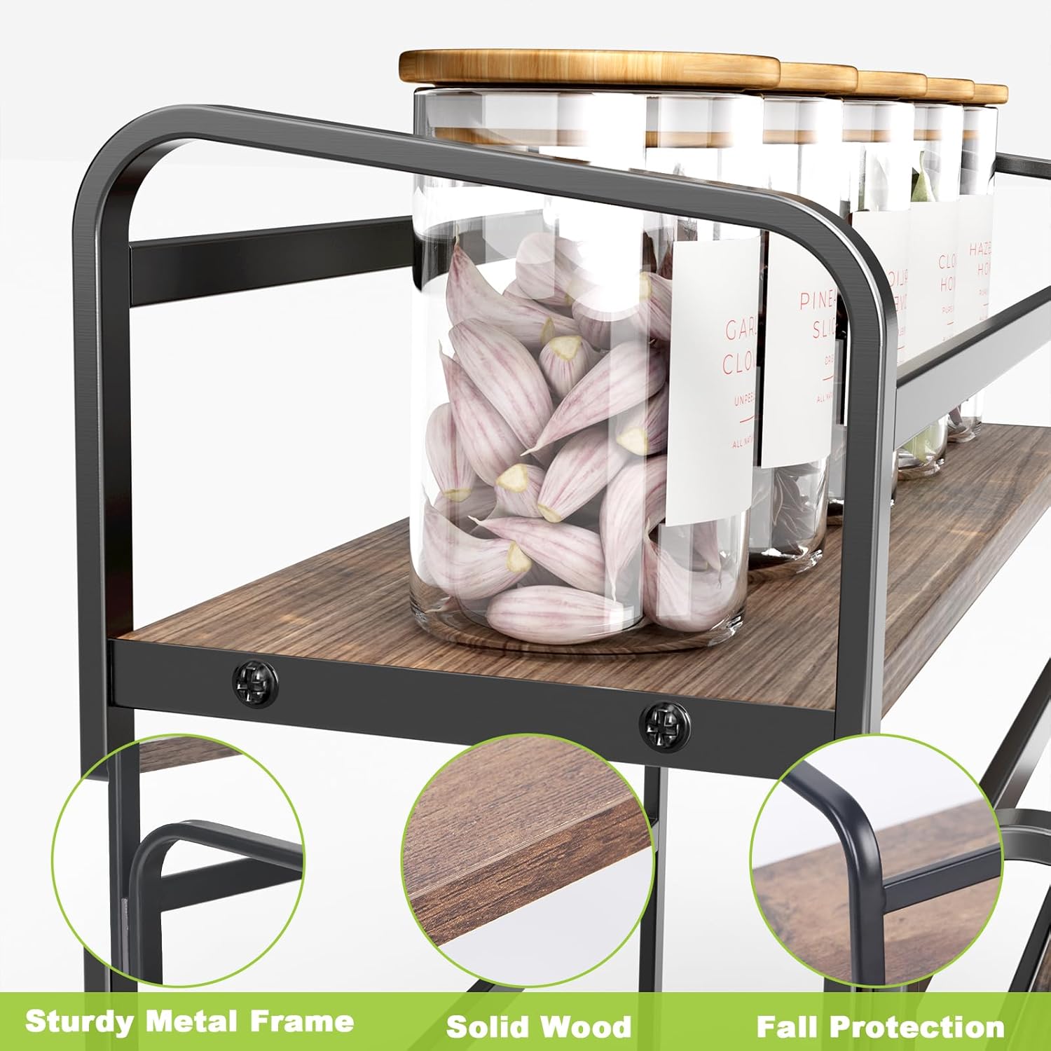 3-Tier Coffee Syrup Rack with 12-Bottle Capacity