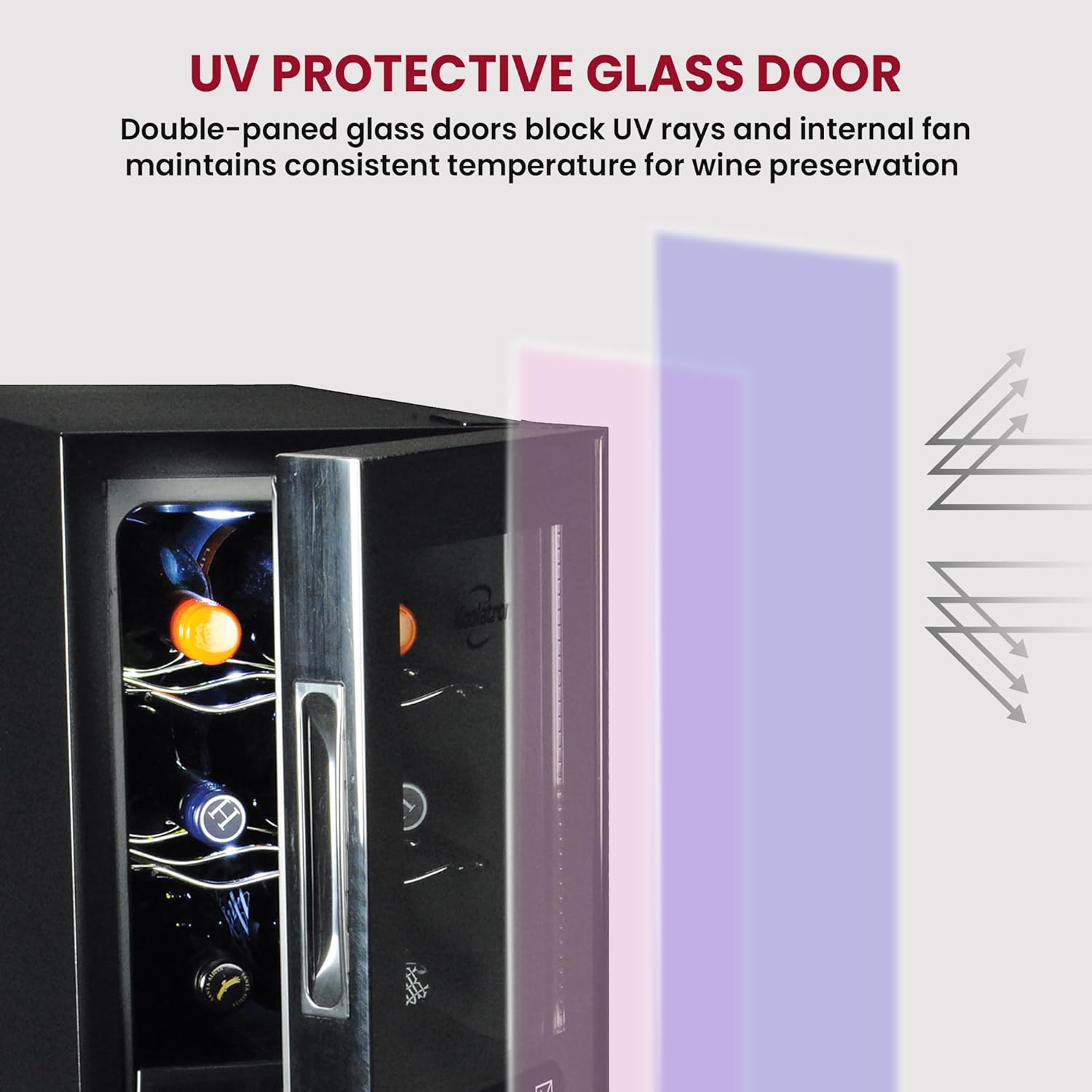 Koolatron 12 Bottle Wine Cooler Freestanding Cabinet
