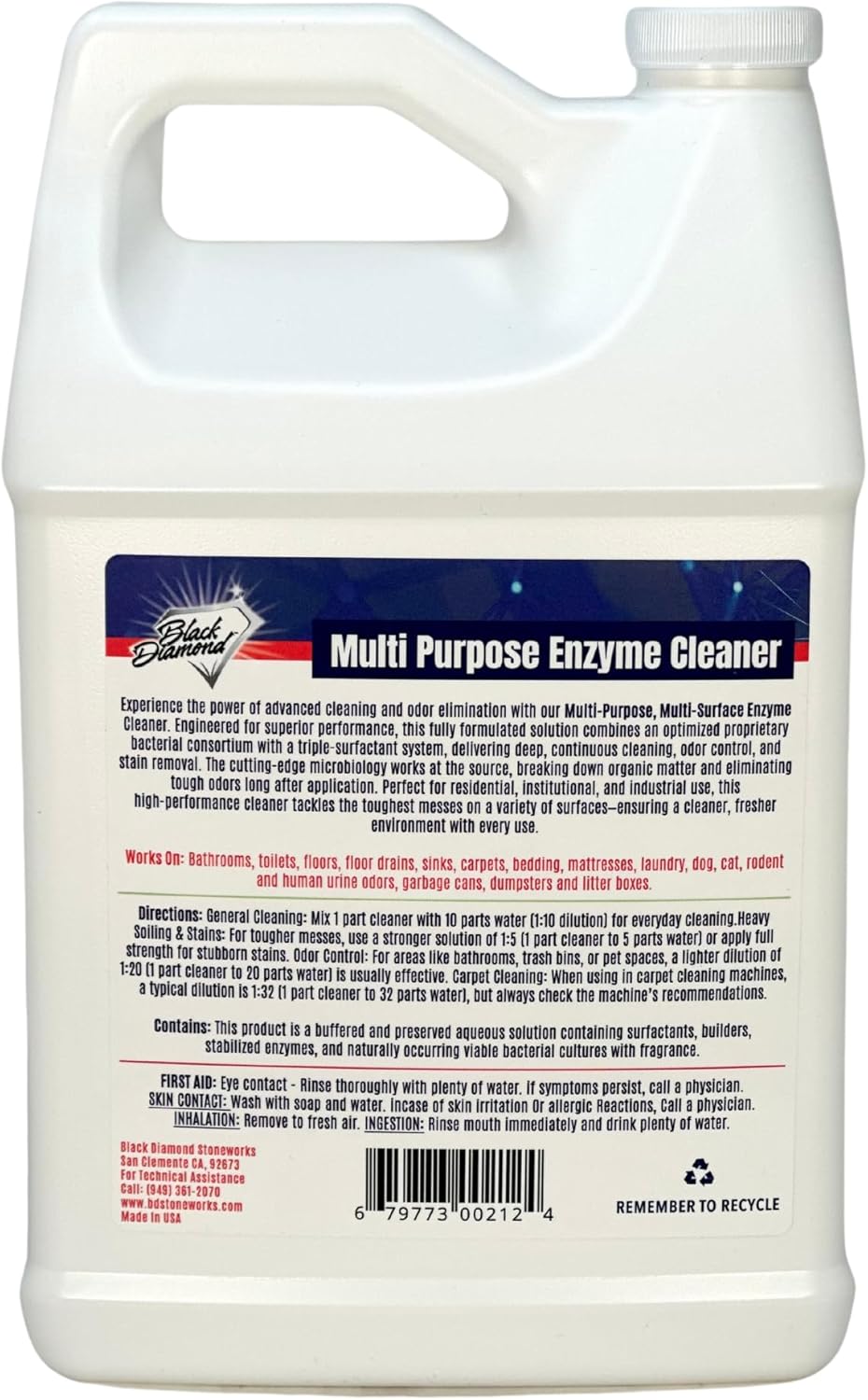 Black Diamond Stoneworks Enzyme Cleaner 1 Gallon