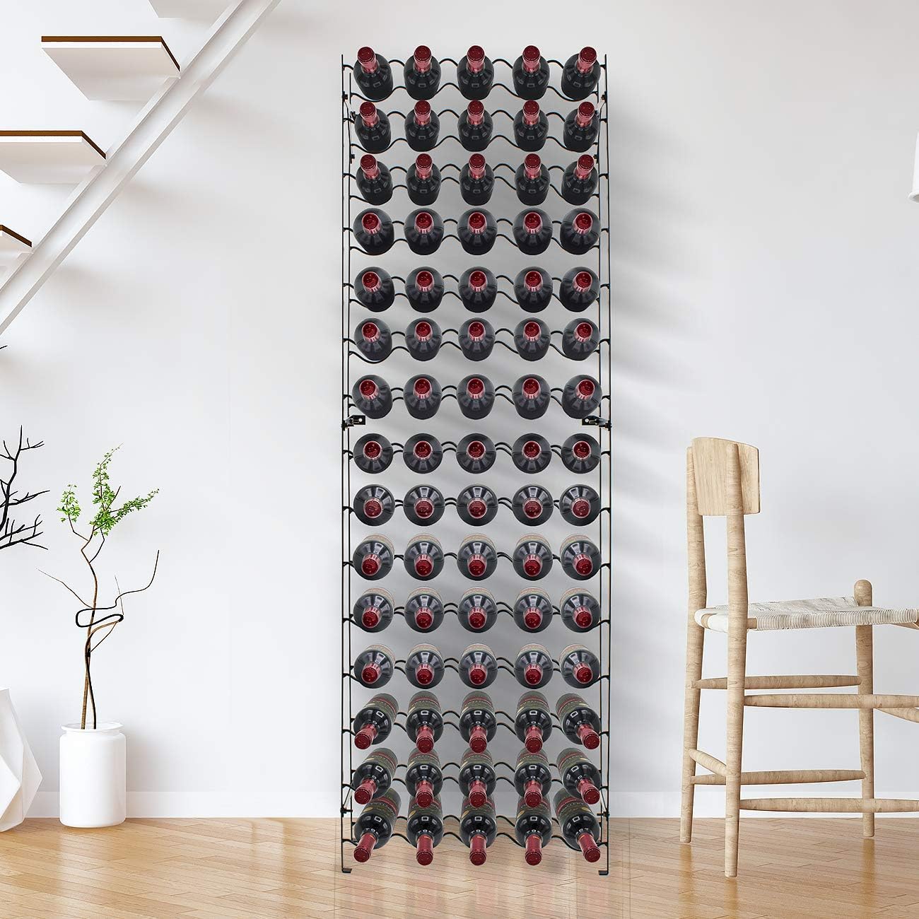 Sorbus 15-Tier Freestanding Wine Rack - 75 Bottle Capacity