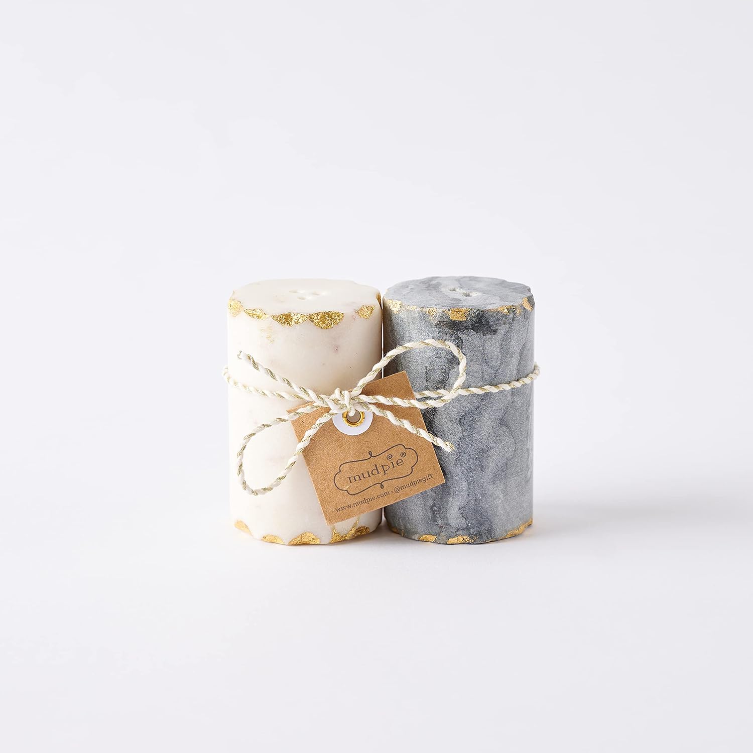 Mud Pie Marble Salt and Pepper Shaker Set
