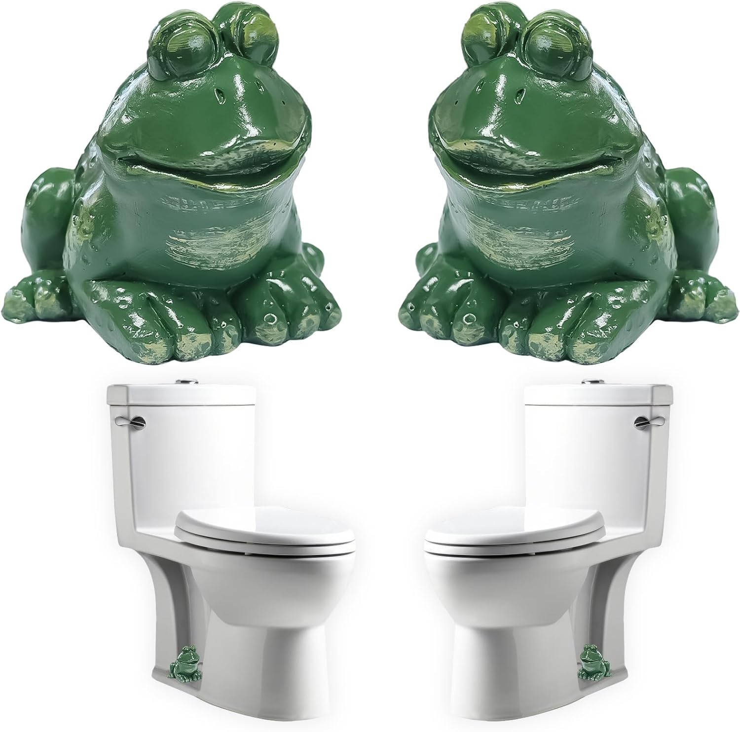 Frog Toilet Bolt Caps 2pcs Decorative Bathroom Accents