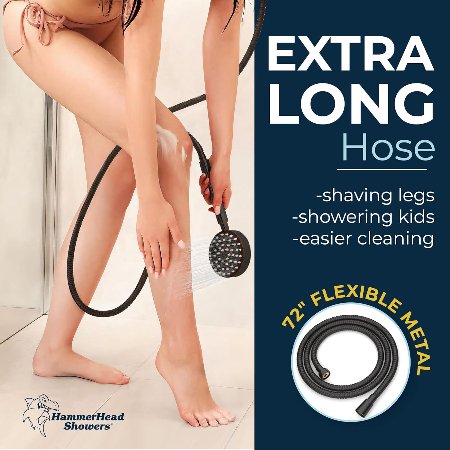 HammerHead Showers All Metal Slide Bar Set with Handheld 1