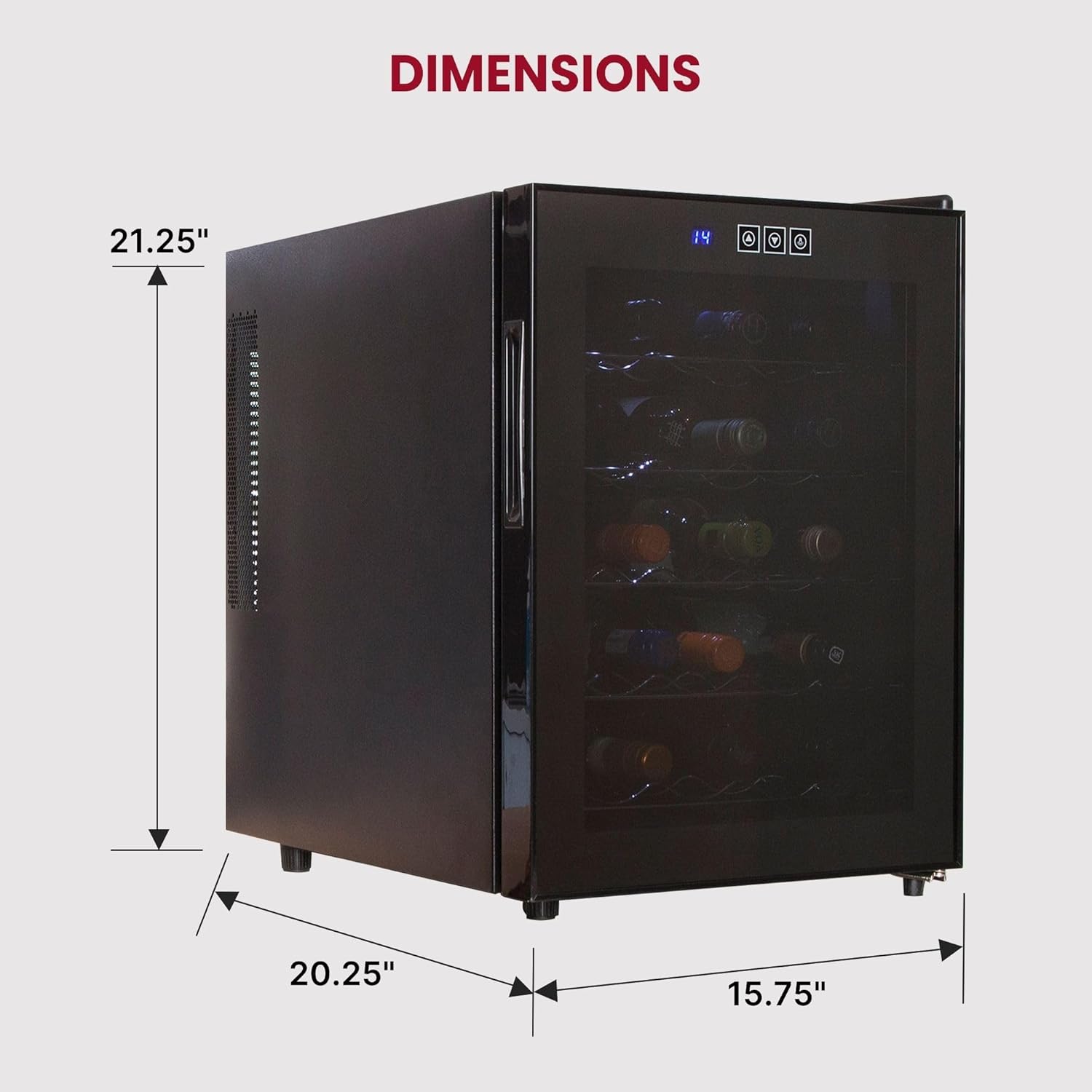 Koolatron 20 Bottle Wine Cooler with UV Glass Door