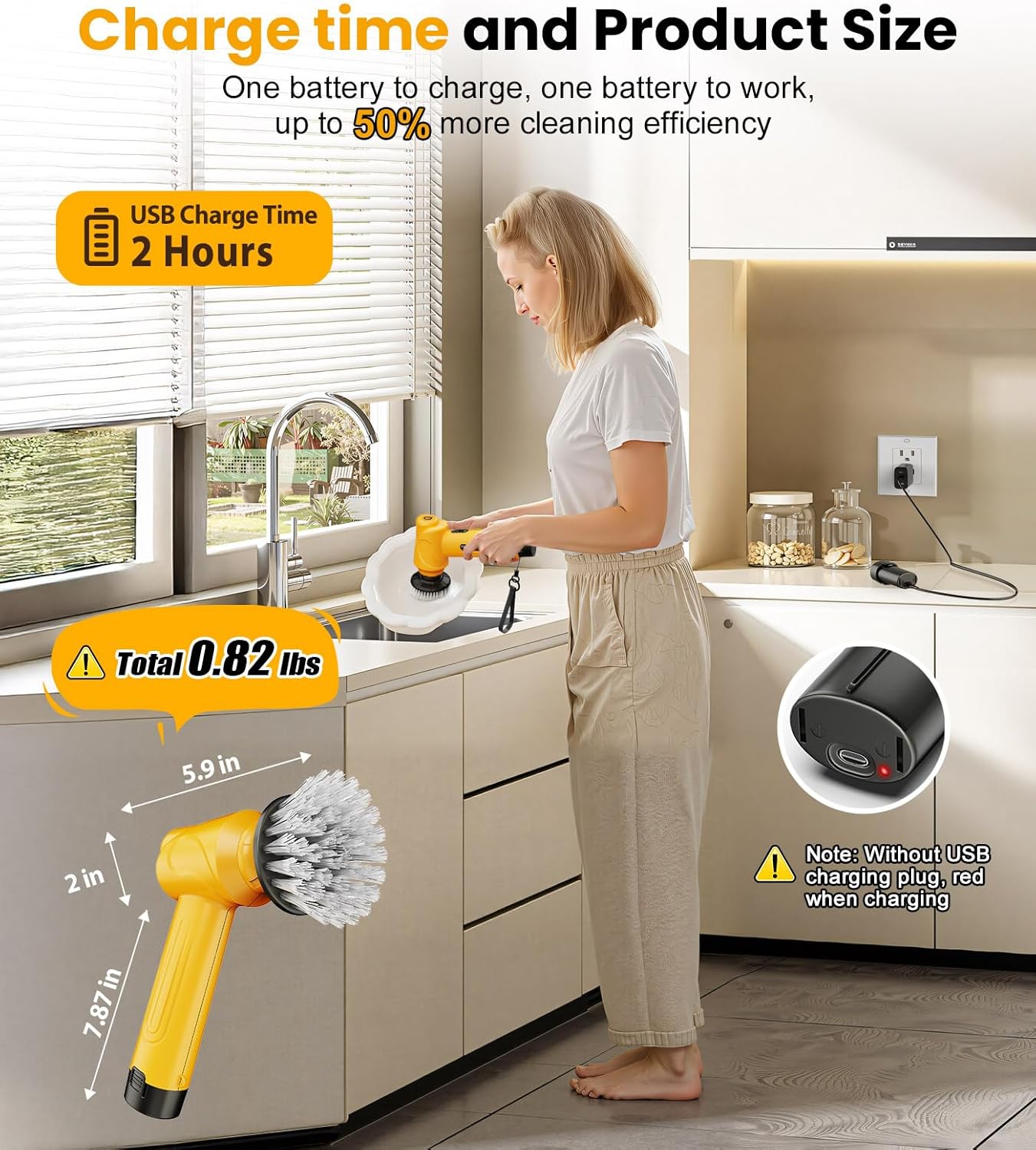 Qimedo 5000mAh Battery Spin Scrubber Q4 1