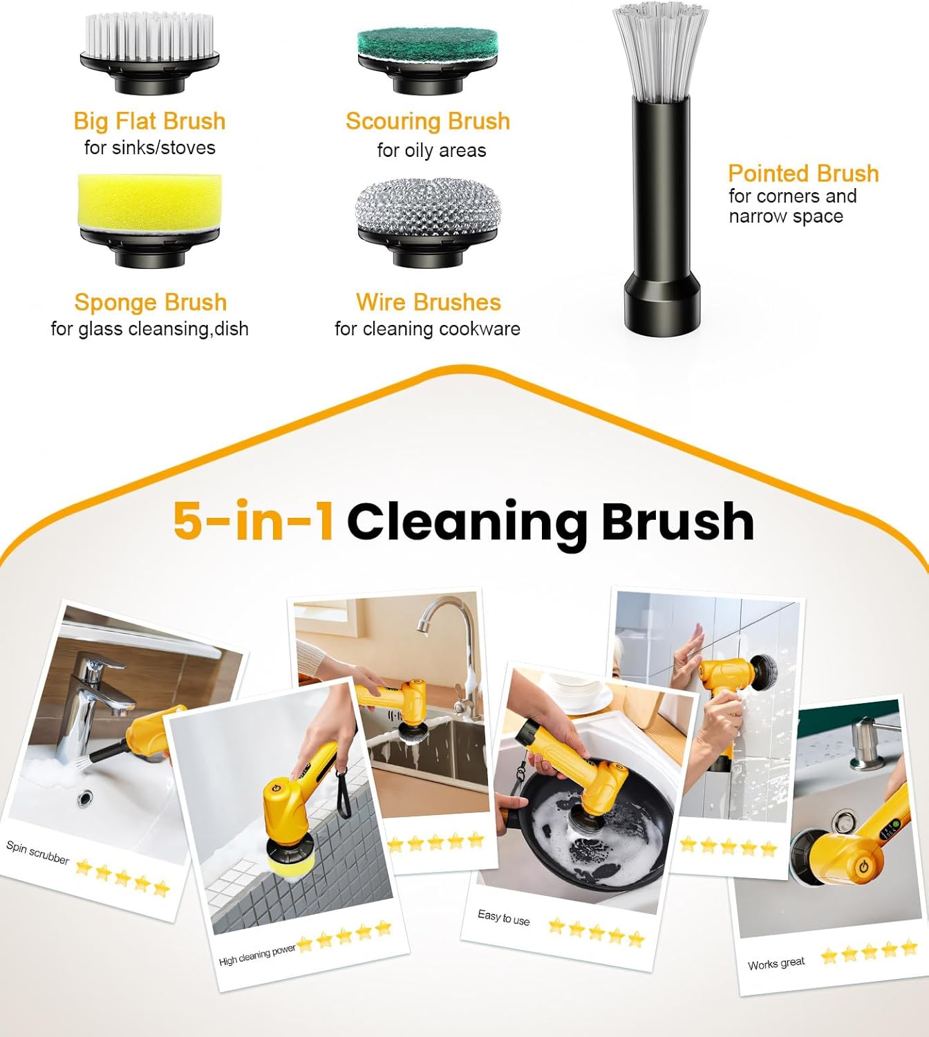 Qimedo 5000mAh Battery Spin Scrubber Q4 1