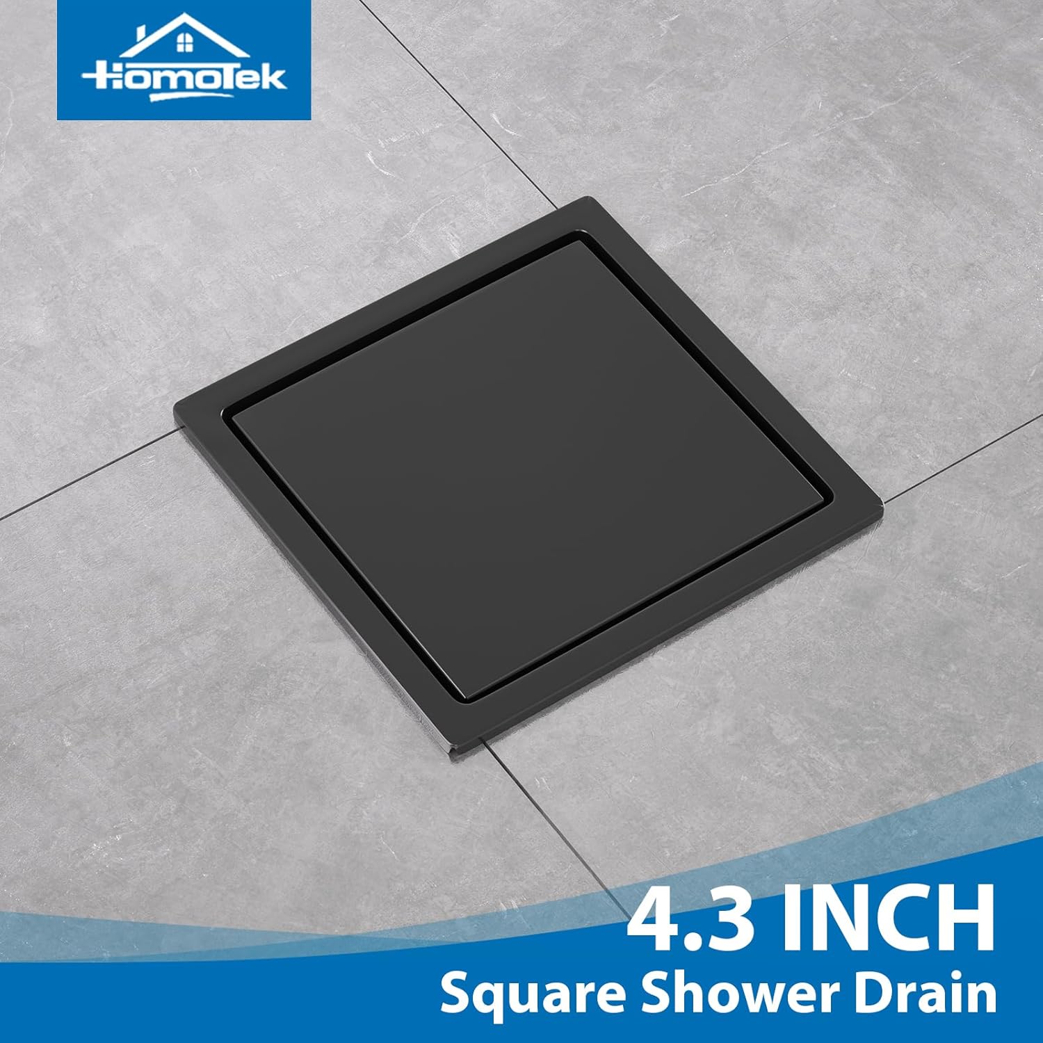 HOMOTEK 4 Inch Shower Drain with Oil Rubbed Bronze Finish