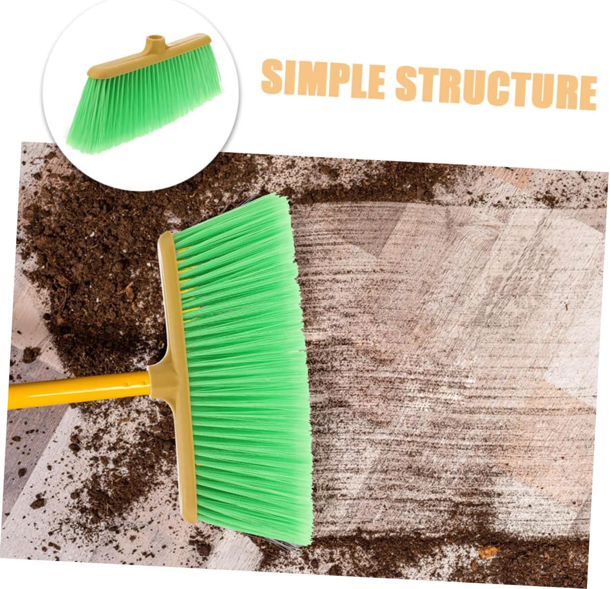 Minkissy 2pcs Durable Plastic Broom Head Replacement