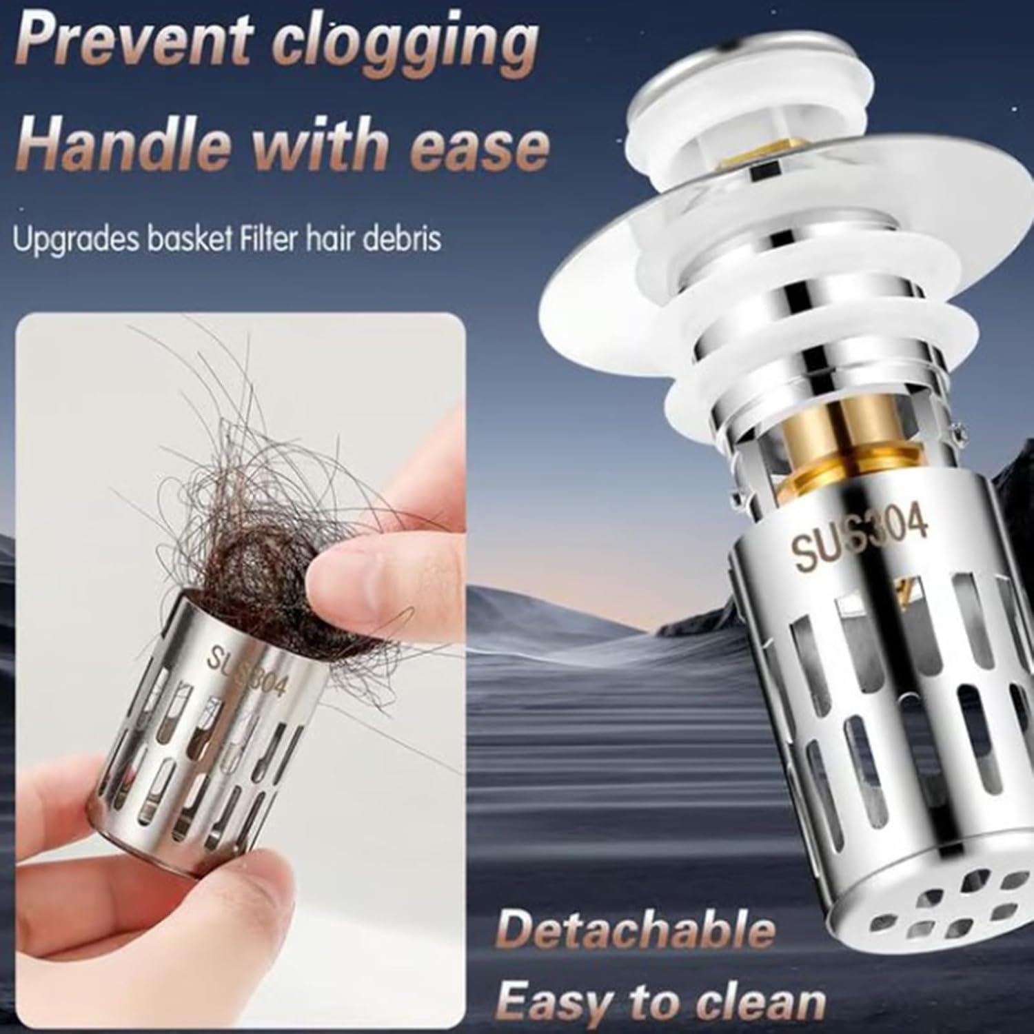 Lexoyes Universal Stainless Steel Drain Strainer