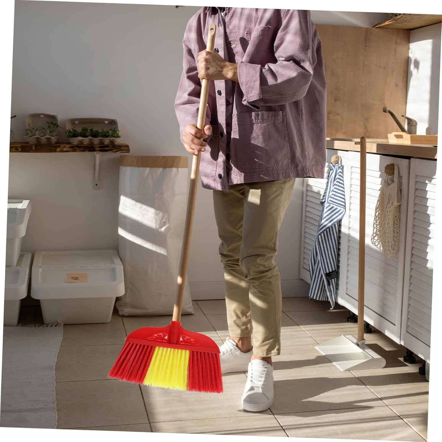 CALLARON Plastic Broom Head Replacement for Household Cleaning