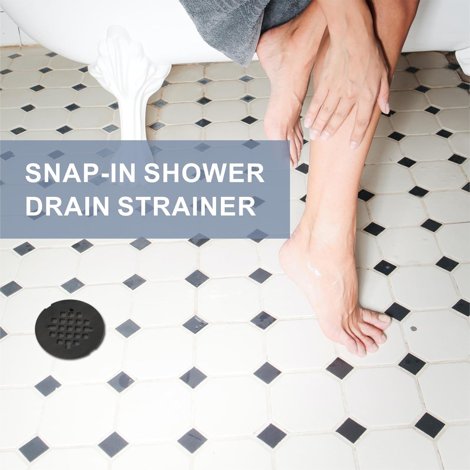 HIDROP 4-14 Bronze Snap-in Shower Drain Cover 1