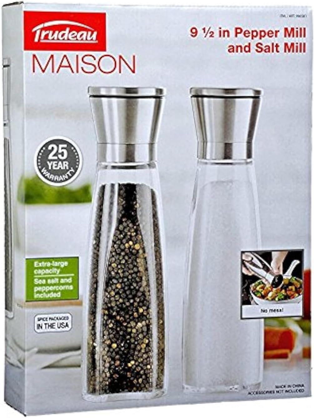 Trudeau Maison 95 Inch Salt Pepper Mill