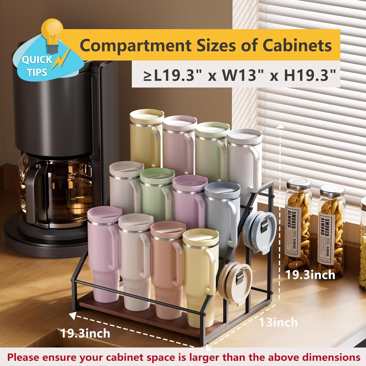 MOJOHAND 3 Tier Water Bottle Rack Organizer