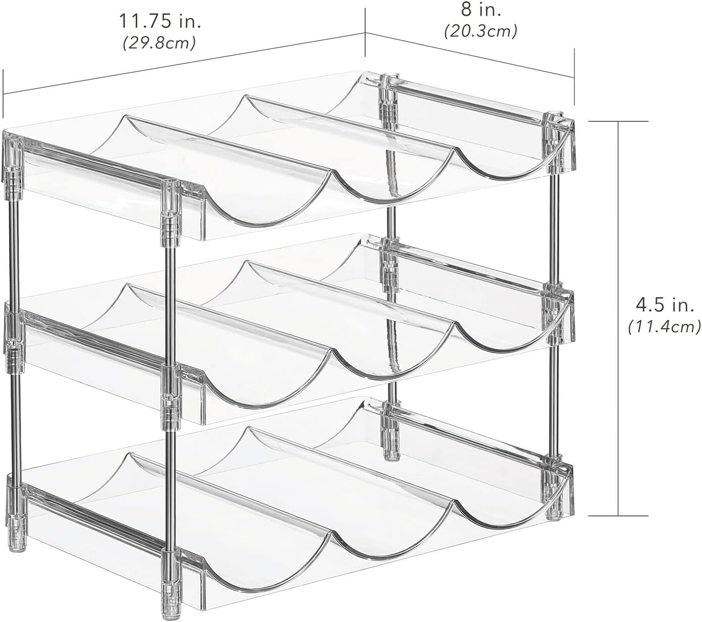 mDesign Nate Home 9-Bottle Beverage Organizer