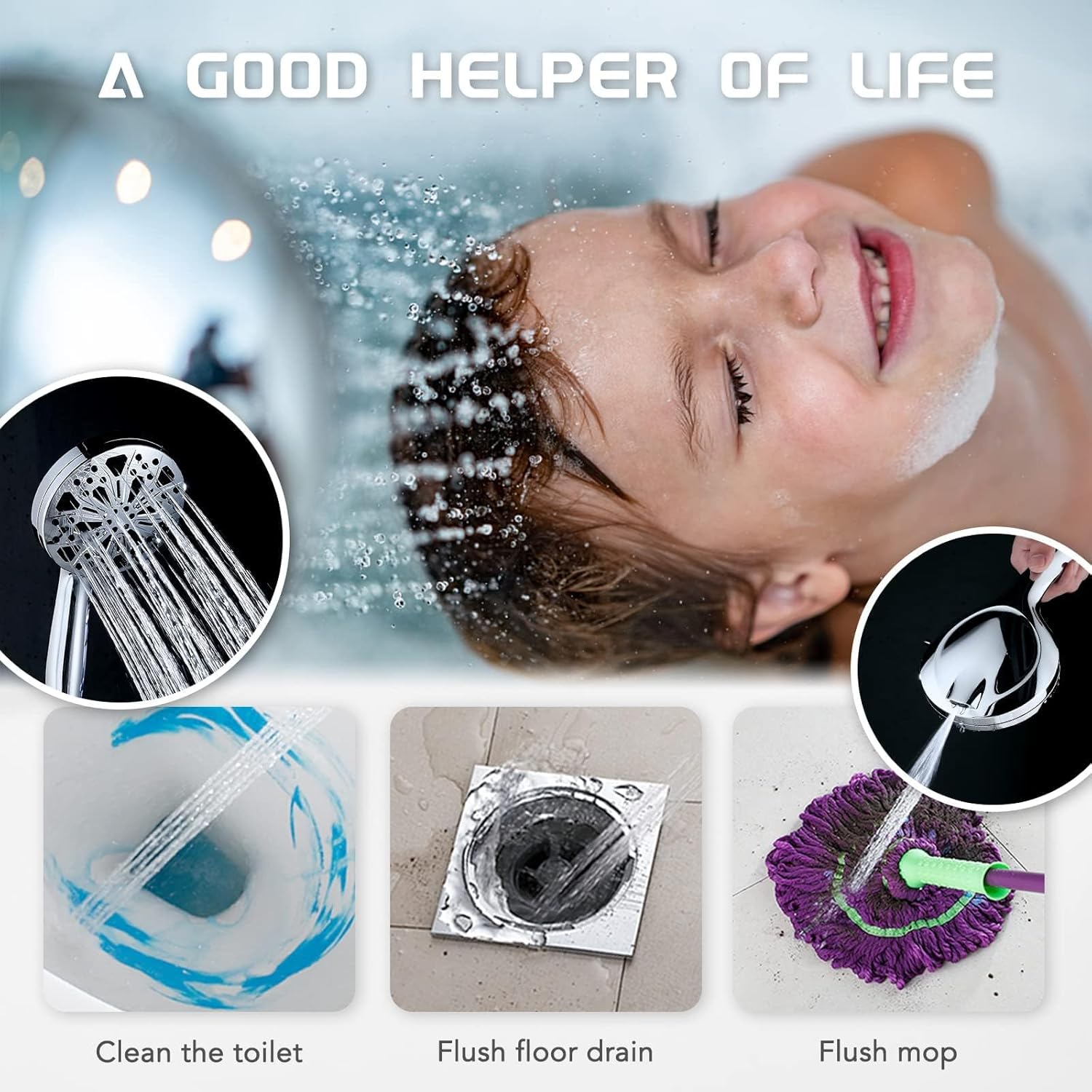 Razime 10 Rainfall Handheld Shower Combo with 82 Modes 1