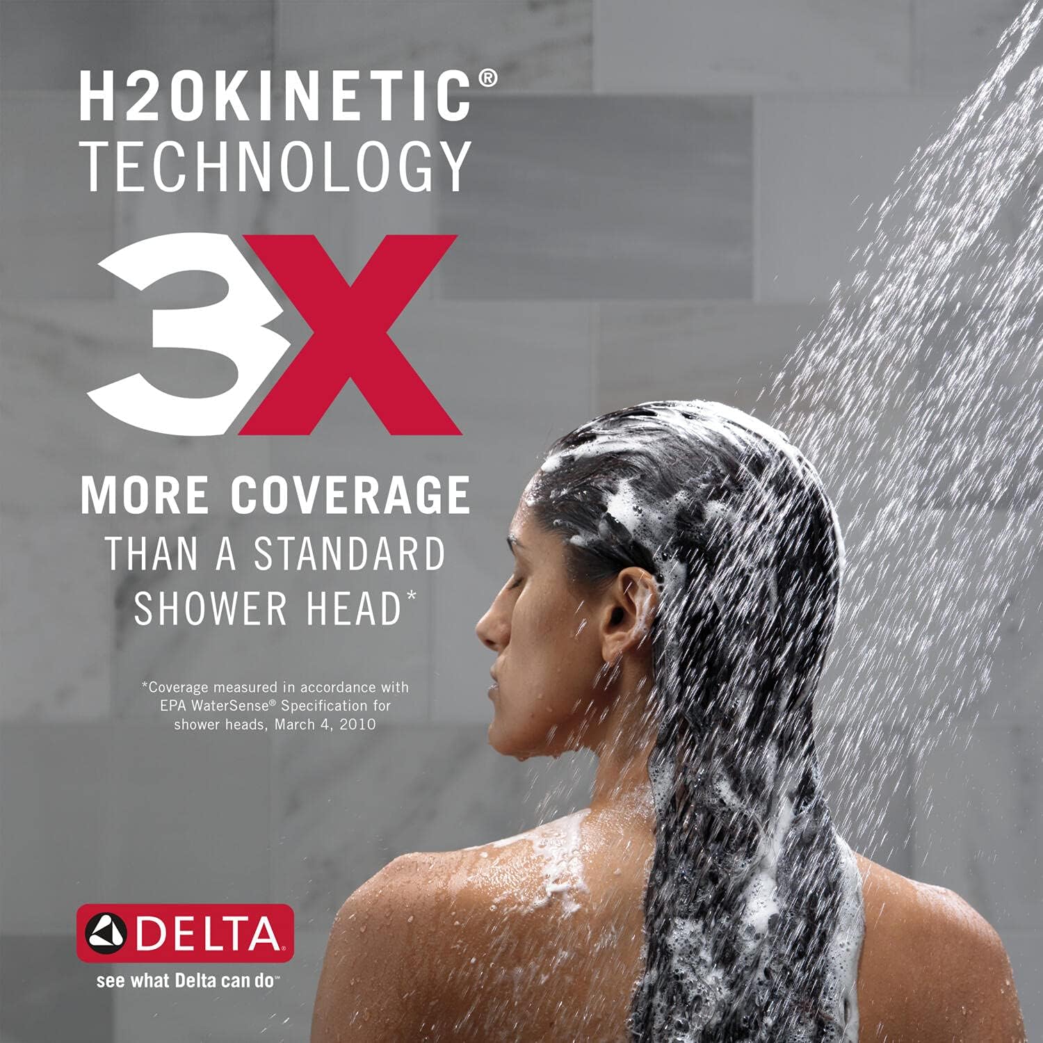 Delta HydroRain 5-Spray Dual Shower Head with Handheld Spray