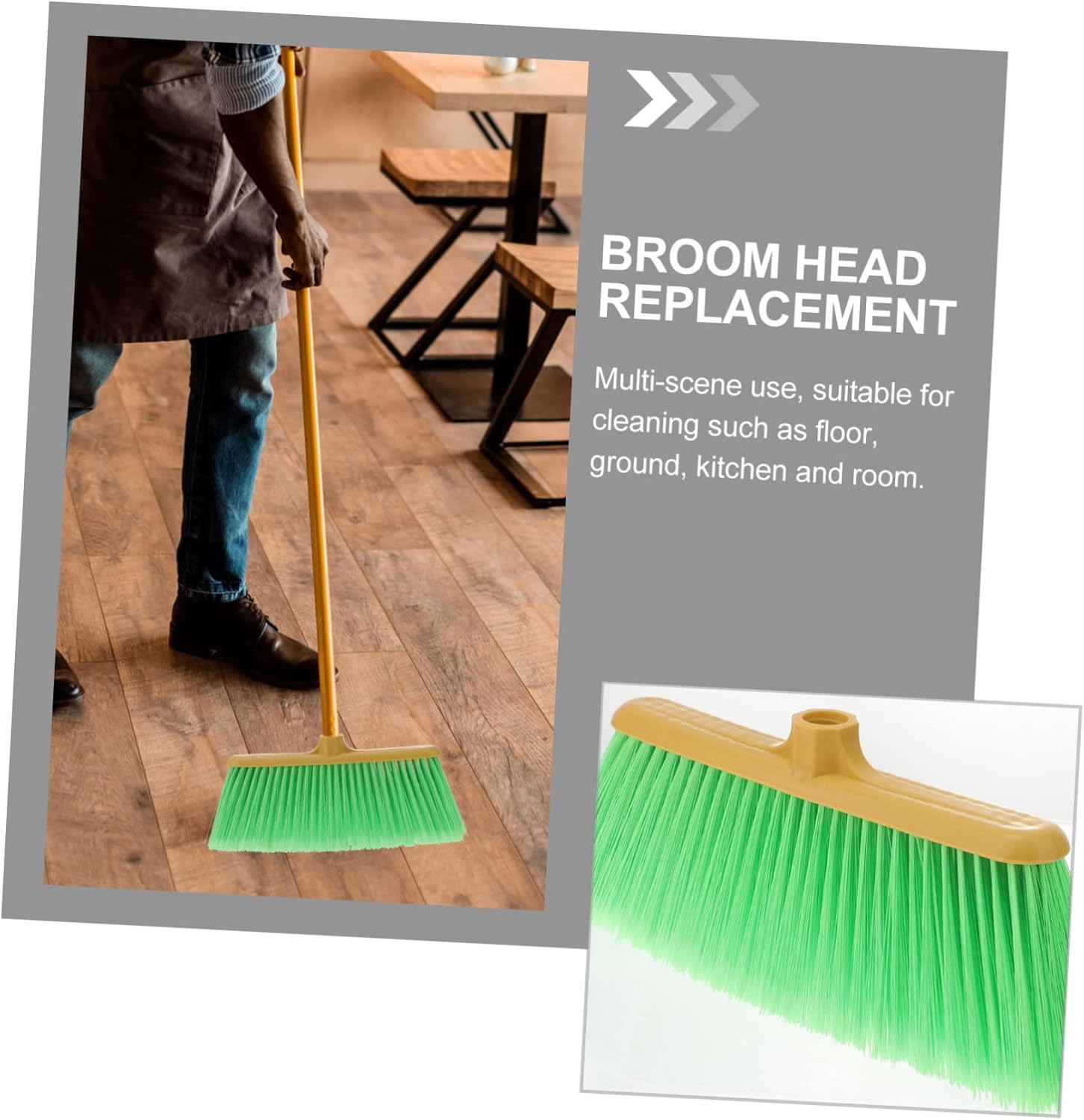 1pc Replacement Broom Head for Household Cleaning